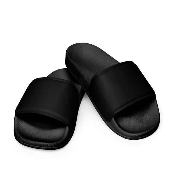 Plain Black Slide Sandals (Customizable) - Picture 1 of 2